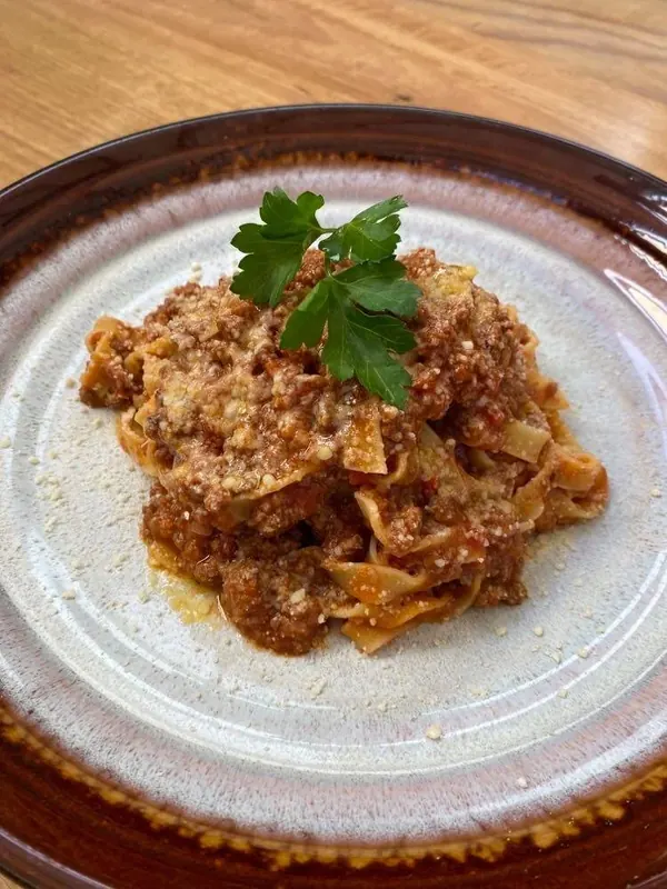 Fettucine with bolognese ragu